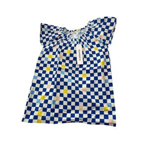 La Paloma Girls Blue White Checkered‎ Cotton Dress Size 2-3Y NWT I02